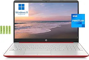 HP 15 15.6" HD Pentium Laptop Scarlet Red