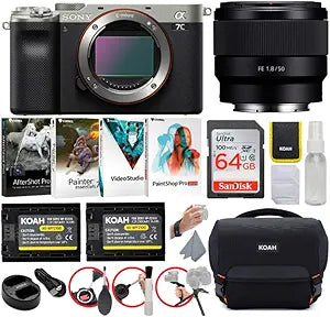 Sony A7C Full-Frame Mirrorless Camera Bundle - Silver