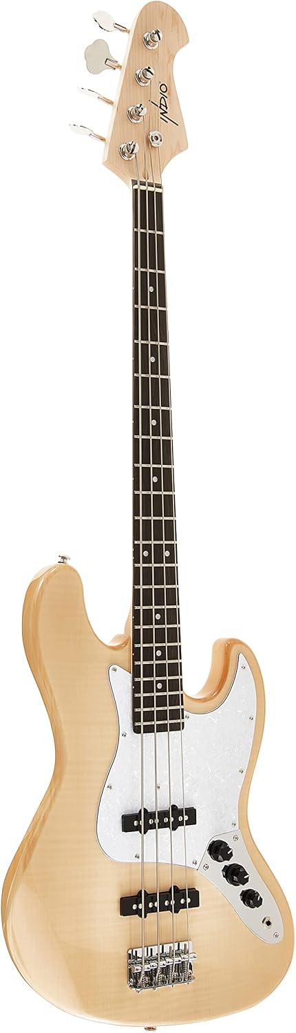 Monoprice 625741 Acoustic-Electric 4-String Bass Guitar Natural — main product image