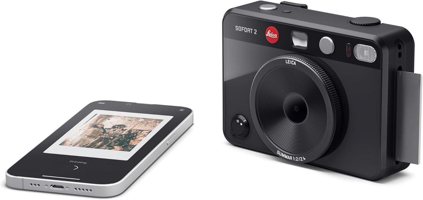 Leica Sofort 2: Hybrid Instant Camera, LCD, FOTOS App, Black