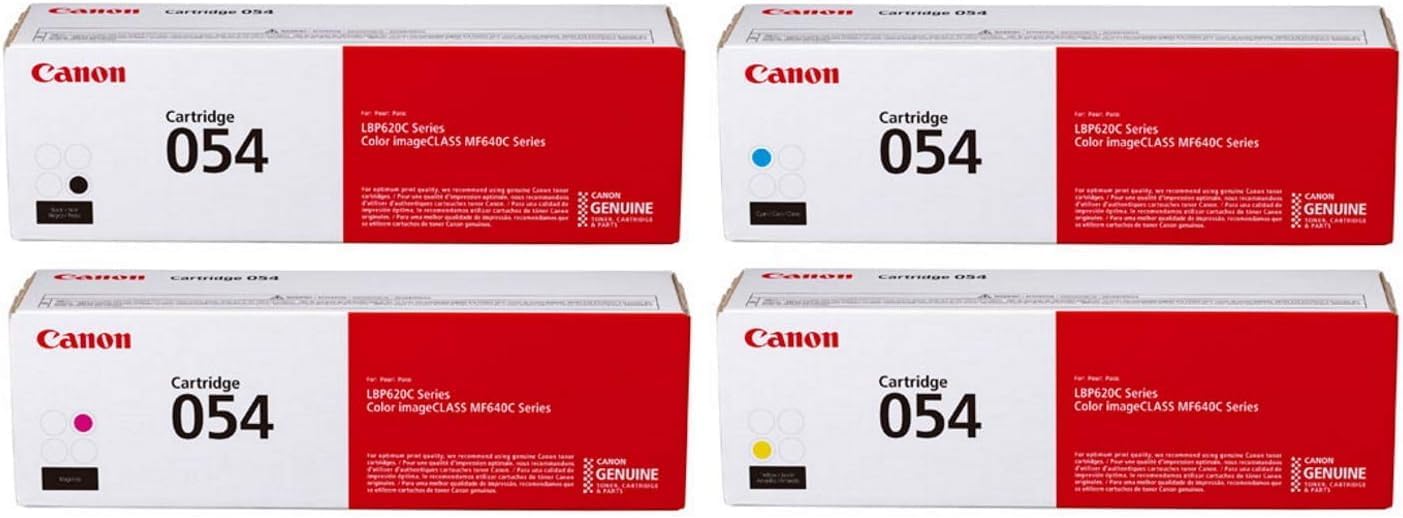 Canon CRG-054 Genuine 4-Color Toner Cartridge Set