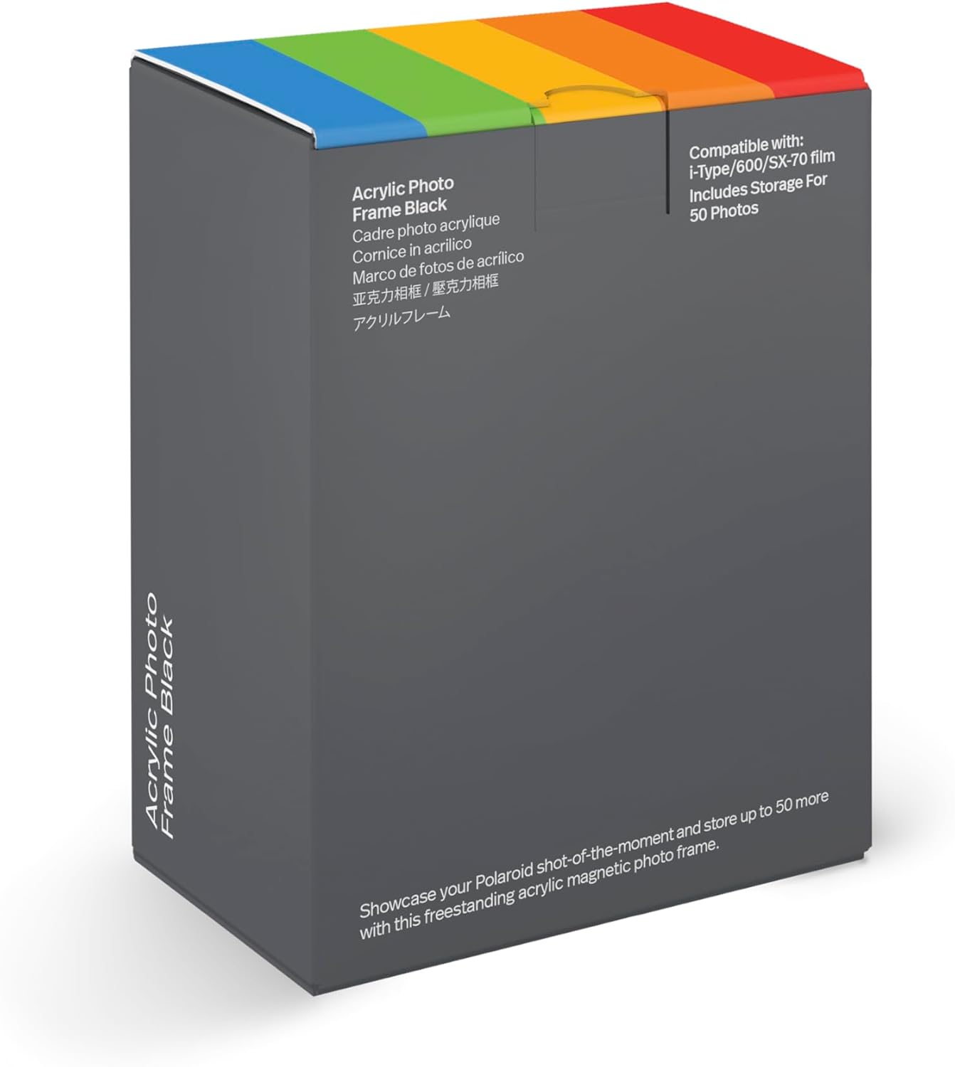 Polaroid 006366 Black Acrylic Photo Frame with Storage