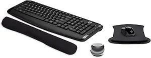 HP 300 Wireless Keyboard Mouse Combo + Gel Pads + Bluetooth Speaker — main product image