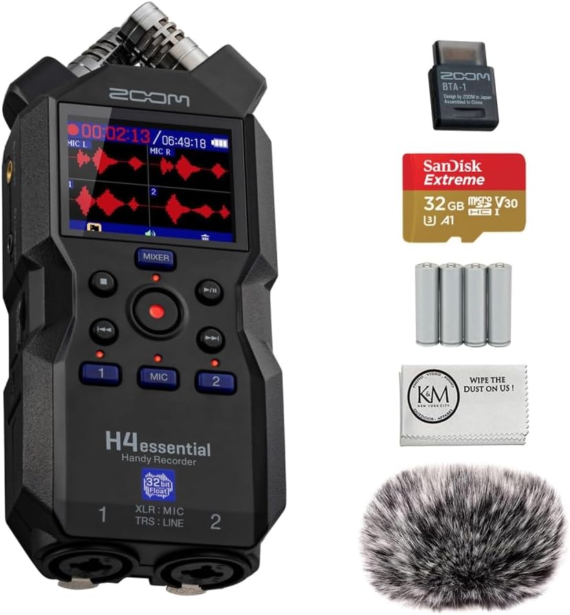 Zoom H4E 4-Track 32-Bit Float Portable Recorder Bundle