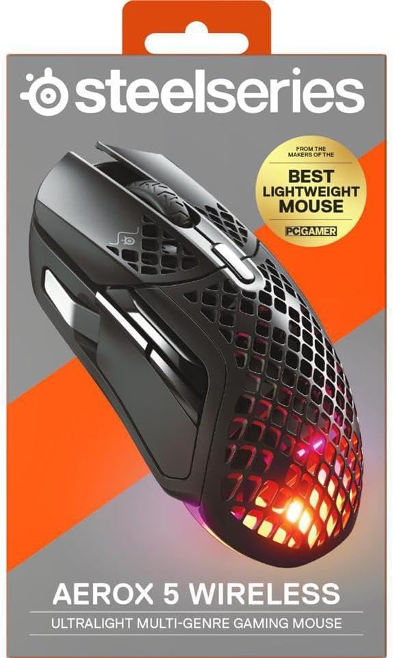 SteelSeries 62406 Aerox 5 Wireless RGB Gaming Mouse
