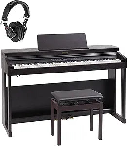 Roland F701 88-Key Digital Piano Dark Rosewood Bundle