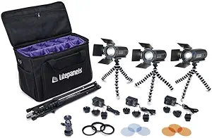 Litepanels Caliber 3-Light LED Fresnel Kit