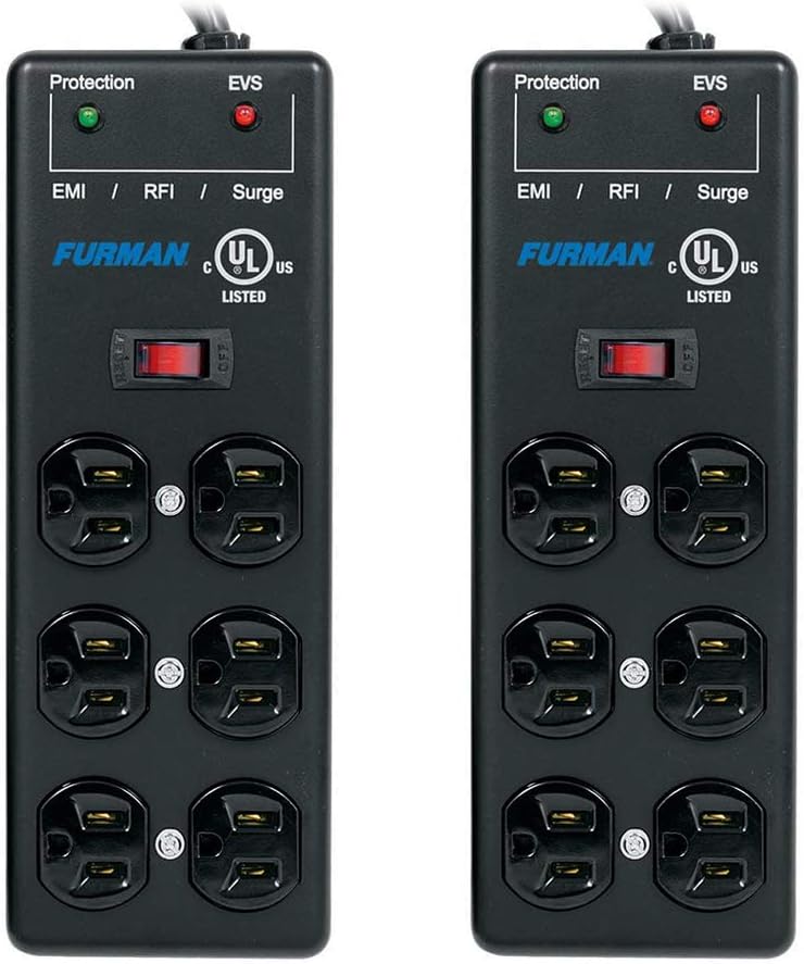 Furman SS-6B-PRO 6-Outlet 15' Surge Protector 2-Pack