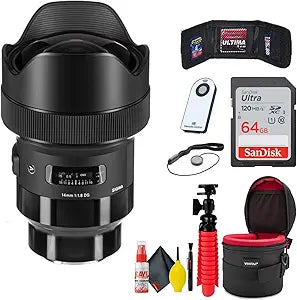 Sigma 450965 14mm f/1.8 Sony E Lens Bundle