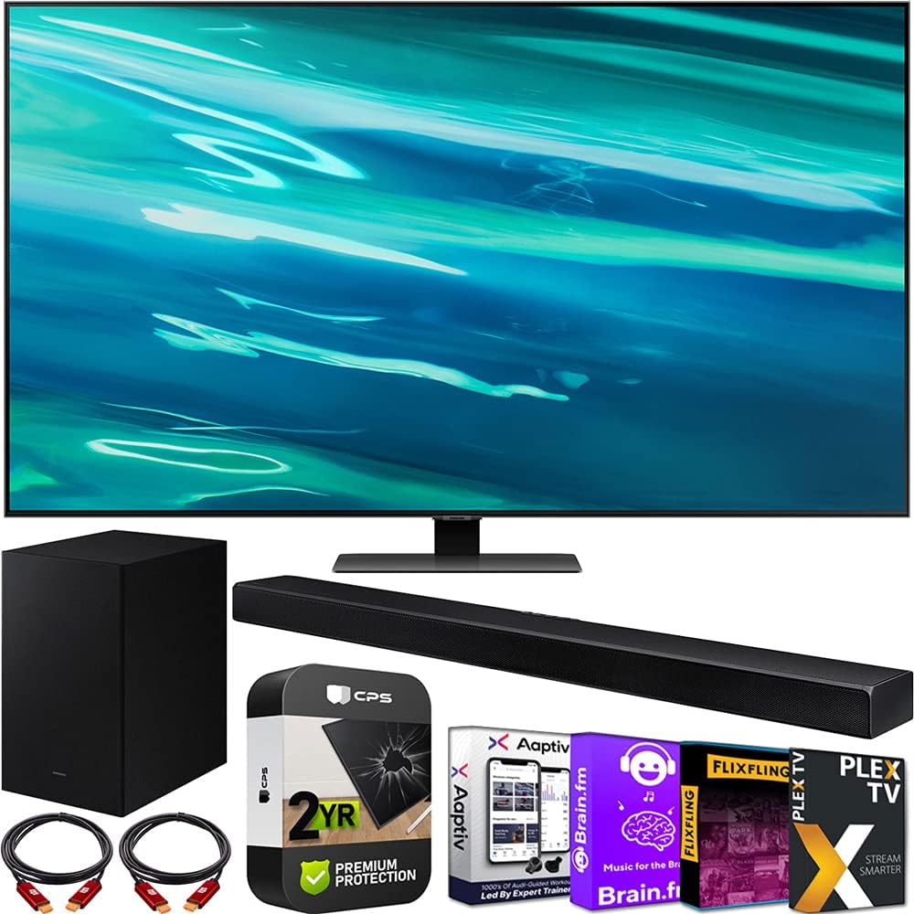 Samsung E18SAMQN55Q80AA 55" QLED 4K TV with Soundbar Bundle