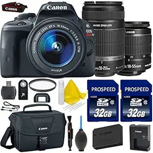 Canon SL1 Rebel DSLR Camera Bundle EF-S 18-55mm & 55-250mm