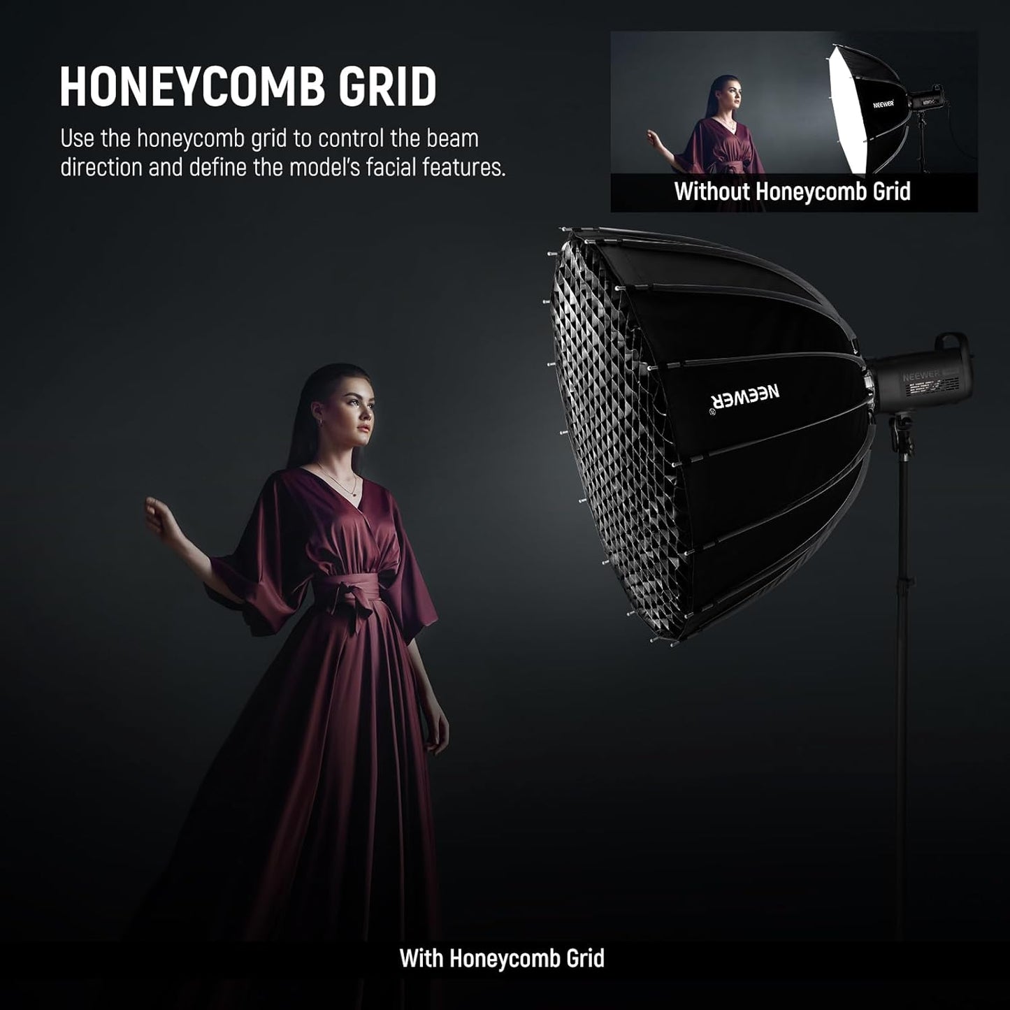 Neewer 10102497 35.4"/90cm Parabolic Softbox Bowens Mount