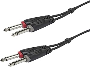 Monoprice 601461 Dual 1/4" TS Male Instrument Cable