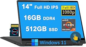 Lenovo IdeaPad Flex 5 14" Ryzen 7 5700U 2-in-1 Laptop