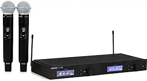 Shure SLXD24D/B58 Dual Wireless Mic System - BETA 58A, G58 Band