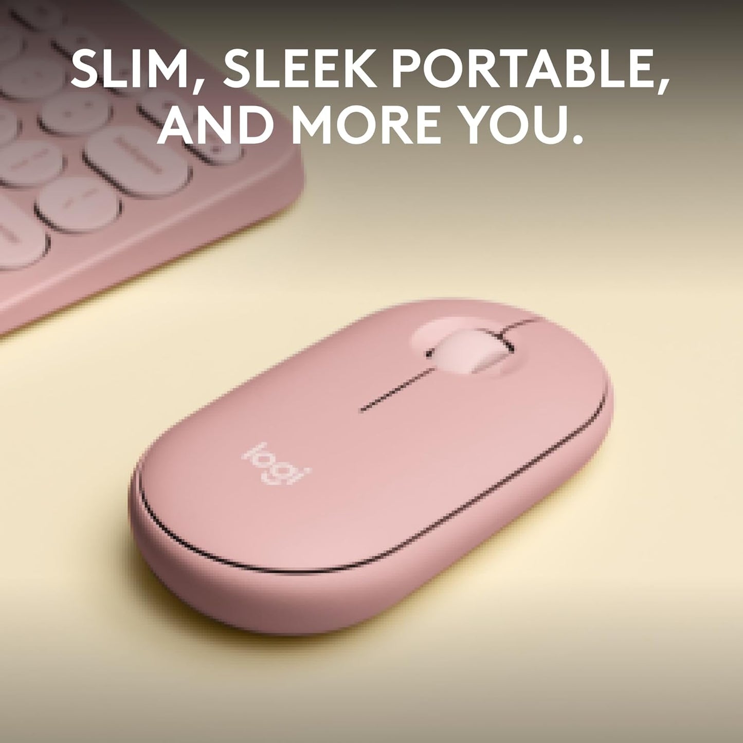 Logitech 910-007023 Pebble Mouse 2 M350s Tonal Rose