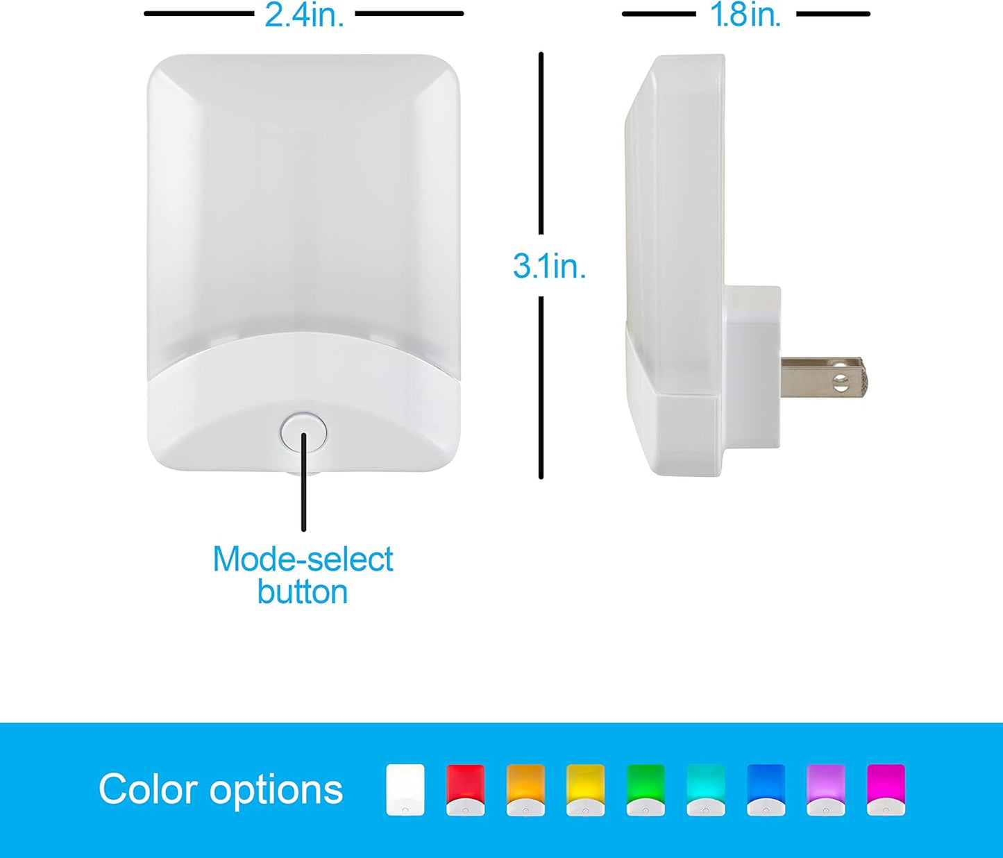 GE 34693 Color-Changing LED Night Light Dusk to Dawn