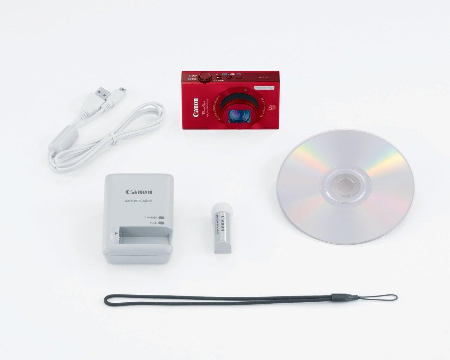 Canon PowerShot ELPH 520 HS Red Digital Camera 12x Zoom