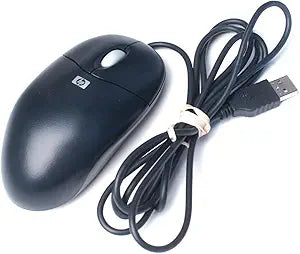 HP M-BT96A USB Wired Optical Scroll Mouse - Black — main product image