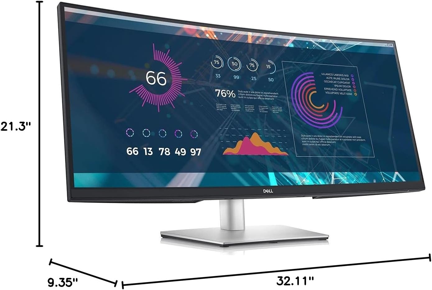Dell P3421W 34-Inch Curved USB-C Ultrawide Monitor