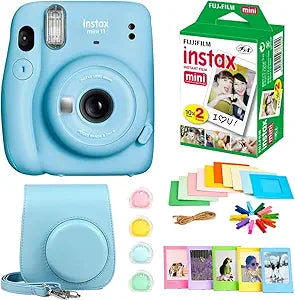 Fujifilm Instax Mini 11 - Sky Blue Instant Camera Bundle