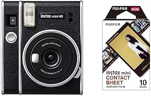 Fujifilm 600022193 Instax Mini 40 Instant Camera Film Bundle