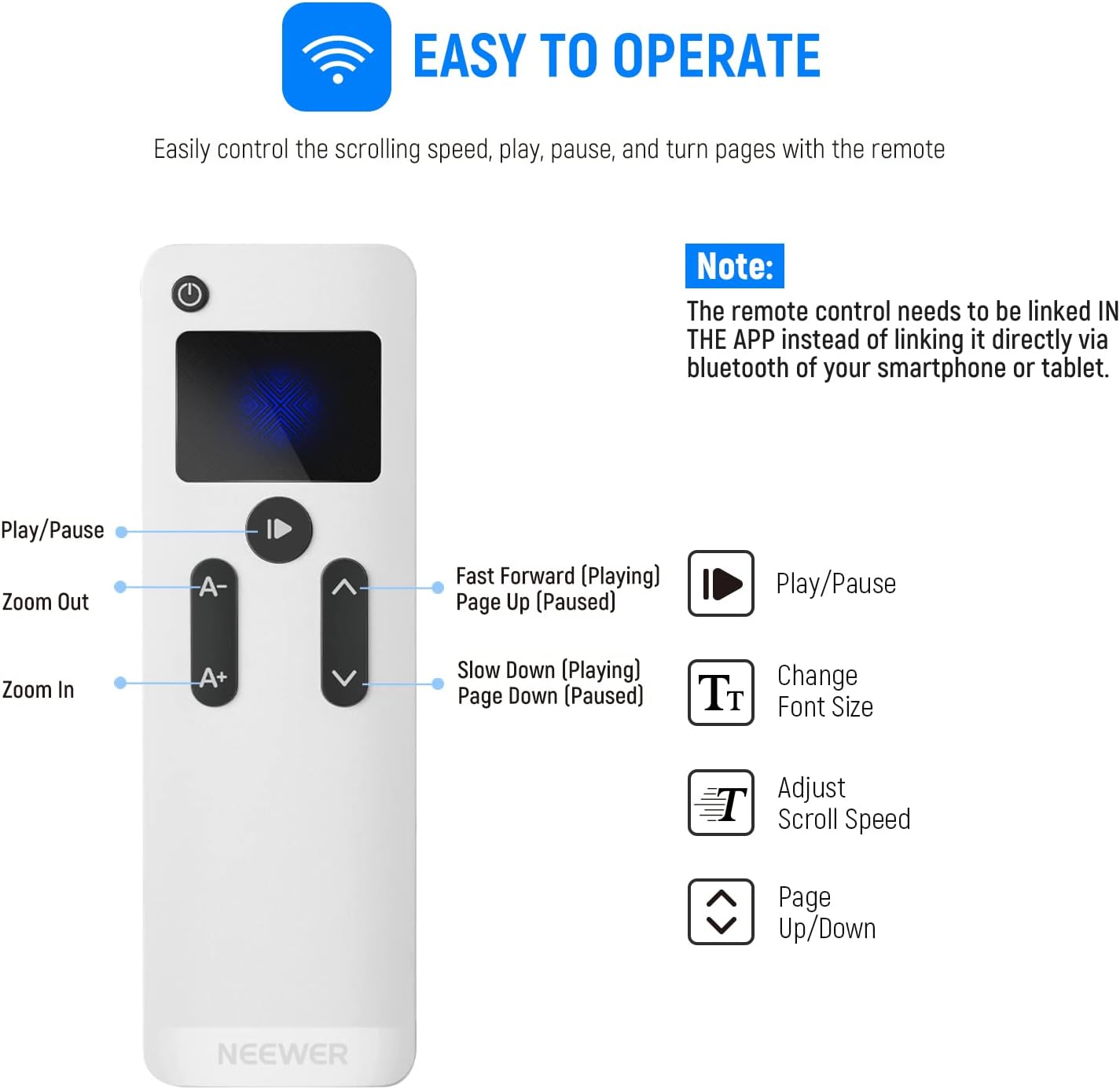 Neewer 10101278 Aluminum Teleprompter with Remote Control