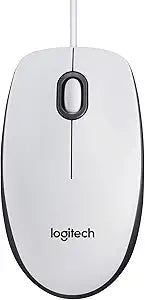 Logitech 910-001603 M100 Wired USB Mouse - White