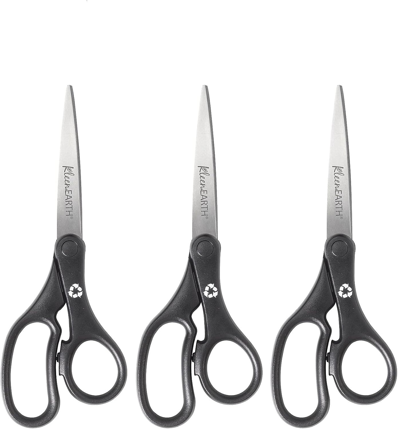 Westcott 15585 Kleenearth 8-Inch Straight Scissors 3-Pack