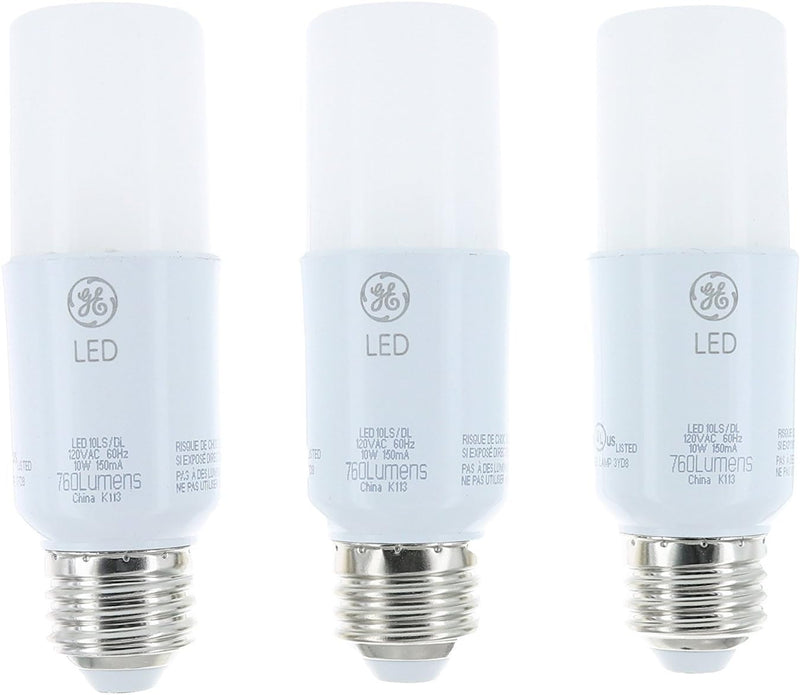 GE 32287 LED Bright Stik 10W Daylight 3-Bulb Pack — main product image