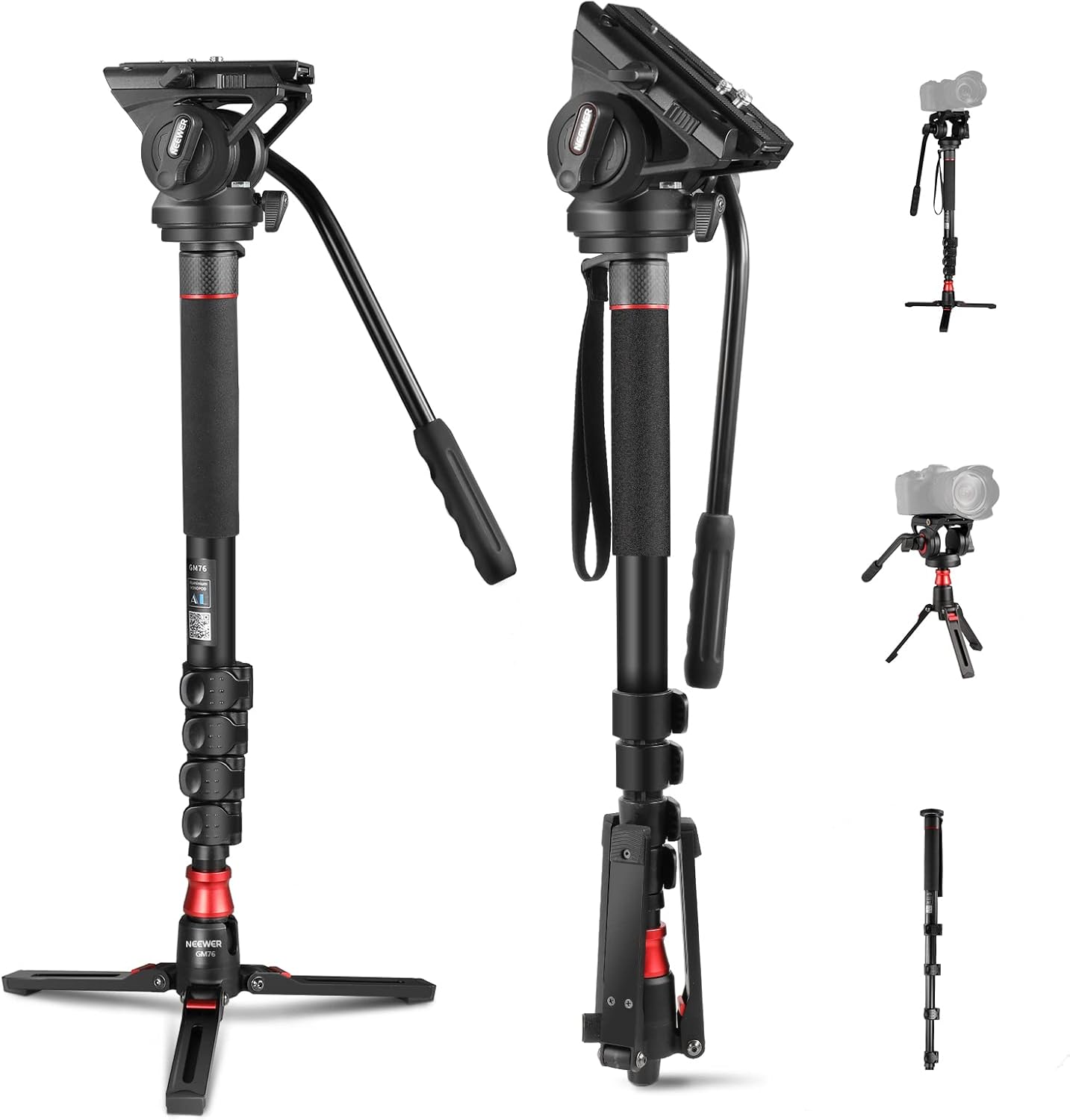 Neewer Professional Camera Monopod with Fluid Head