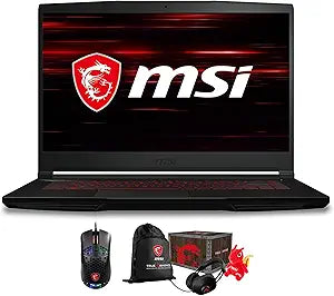 MSI GF63 10750H RTX 3050 8TB SSD Gaming Laptop Bundle