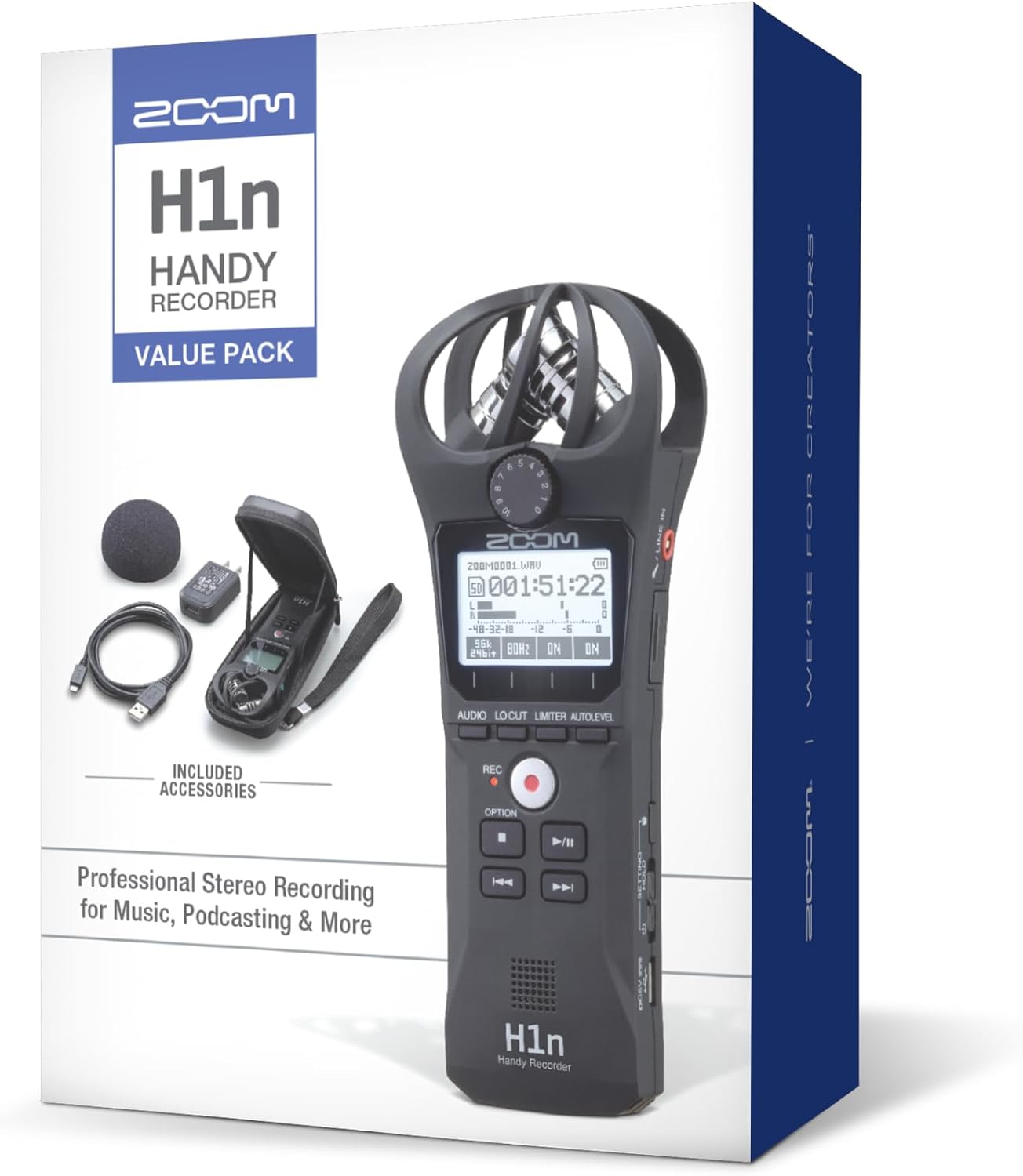 Zoom H1n-VP Handy Recorder 2-Channel Audio