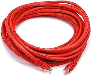 Monoprice 102153 Cat5e Ethernet Patch Cable 25ft Red