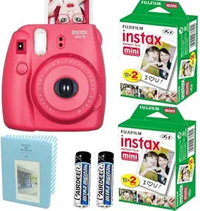 Fujifilm Raspberry blue kit Instax Mini 8 Film Bundle