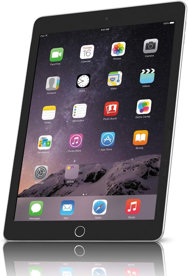 Apple iPAD-AIR2-SPG-128GB iPad Air 2 128GB Space Gray (Renewed)