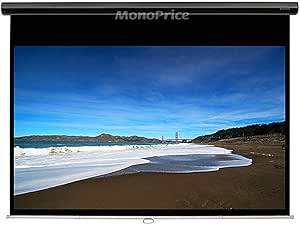 Monoprice 107925 Manual Pull Down Projector Screen — main product image