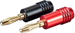Monoprice 121917 Affinity 24k Gold Speaker Banana Plugs