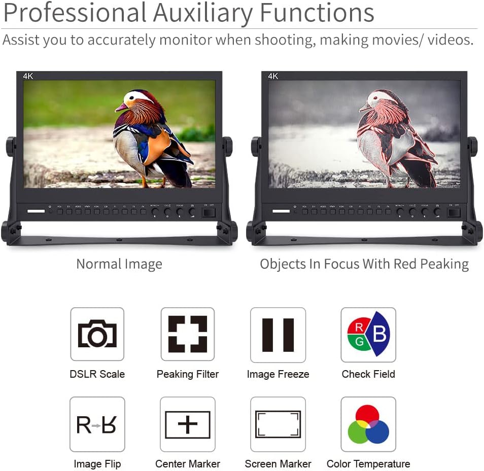 FEELWORLD 4K133-9HSD 13.3" Camera Monitor - 4K Ultra HD Broadcast