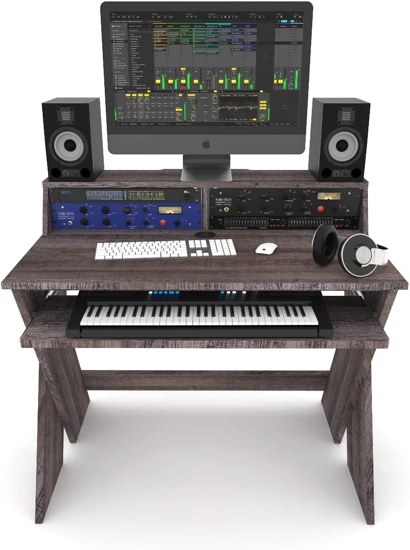 Glorious AMS-SOUND-DESK-COM-WAL Compact Studio Desk Walnut