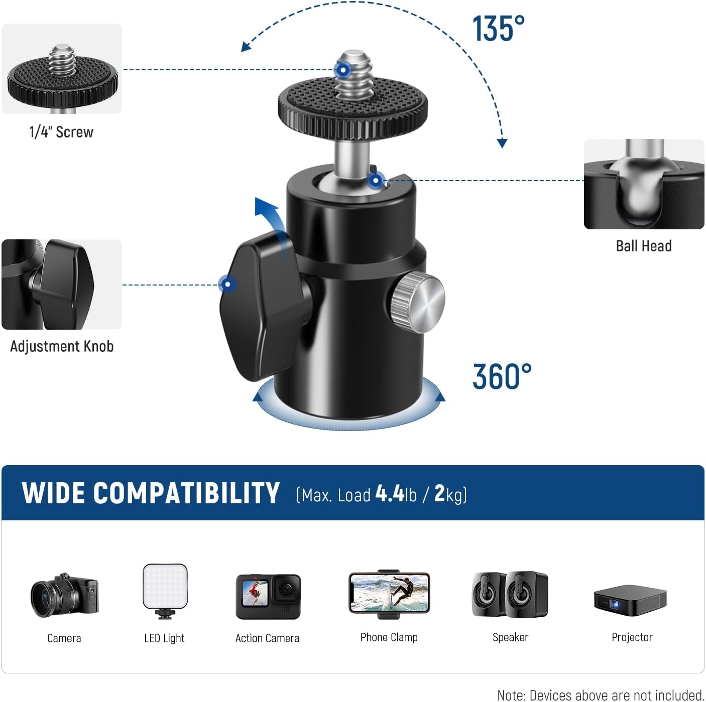 Neewer 10102507 Wall Ceiling Mount Light Bracket