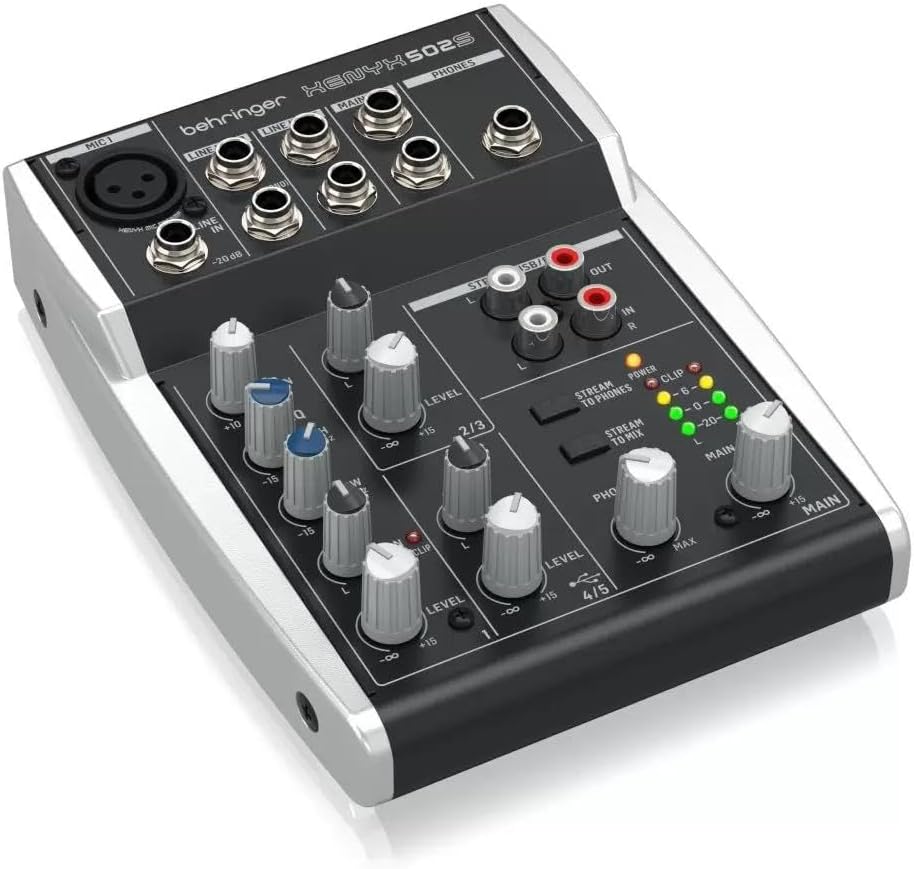 Behringer XENYX 502S 5-Channel Analog Streaming Mixer