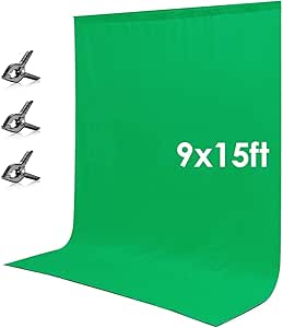 Neewer 9 x 15 ft Green Chromakey Muslin Backdrop