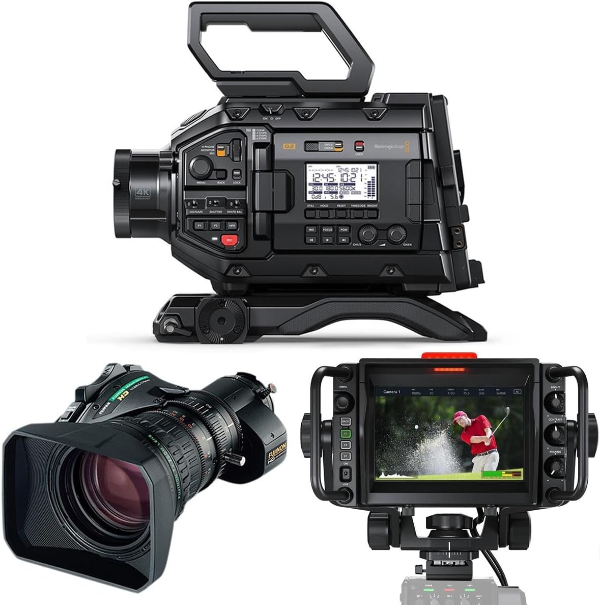 Blackmagic Design URSA Broadcast G2 Camera - Lens and Viewfinder Bundle