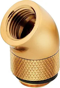 Corsair CX-9055003-WW Hydro X Series 45° Rotary Adapter - Gold (2-Pack)