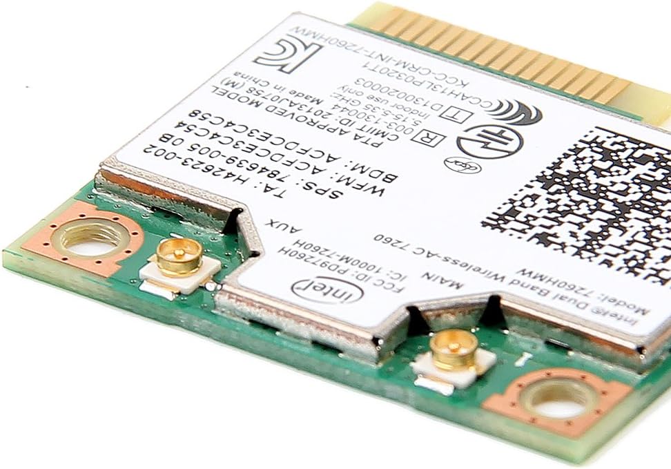 Intel 7260HMW WiFi Wireless-AC Dual Band Bluetooth