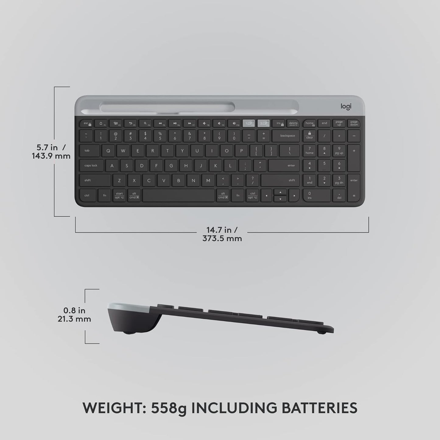 Logitech 920-011479 K585 Multi-Device Slim Wireless Keyboard