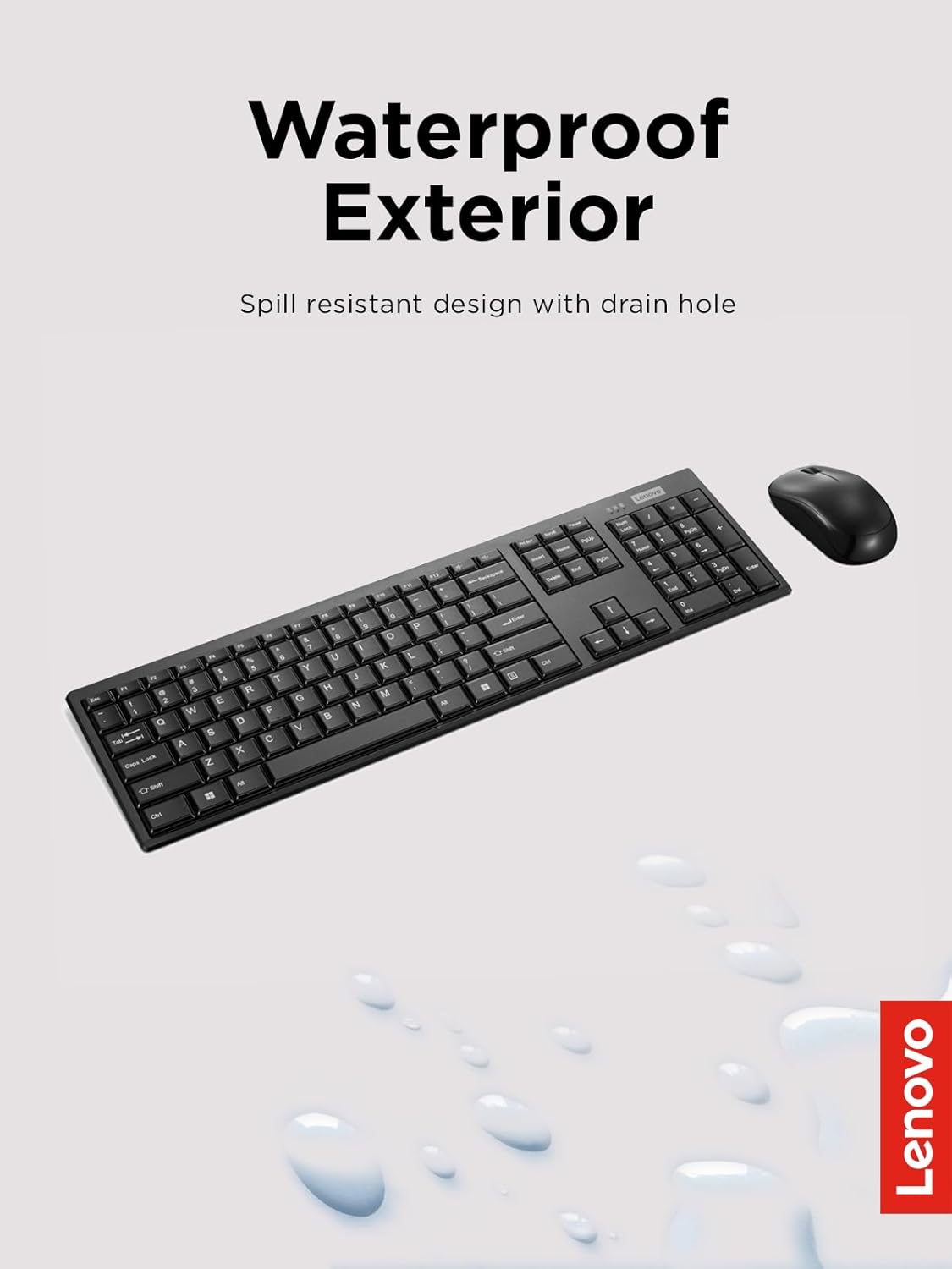 Lenovo GX31K80998 Wireless Keyboard and Mouse Combo Quiet