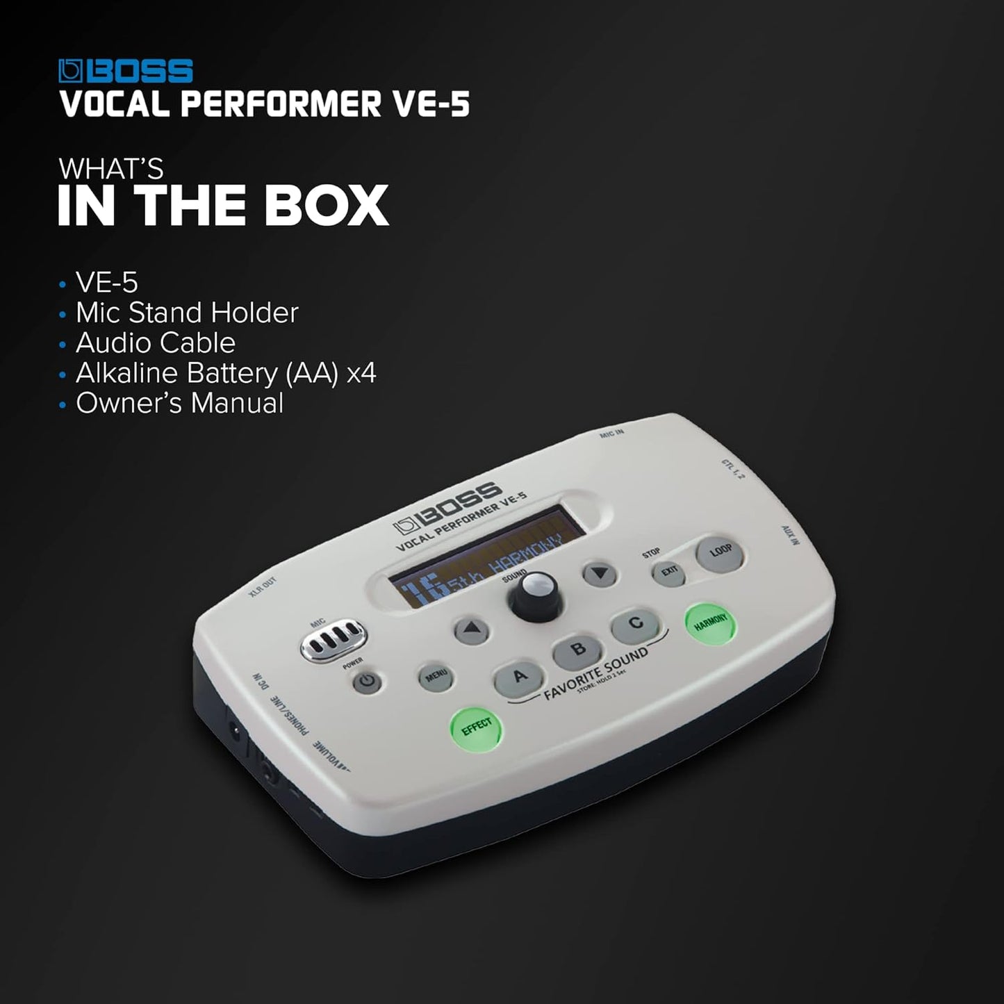 Boss VE5RD VE-5 Vocal Performer Red Effects Pedal