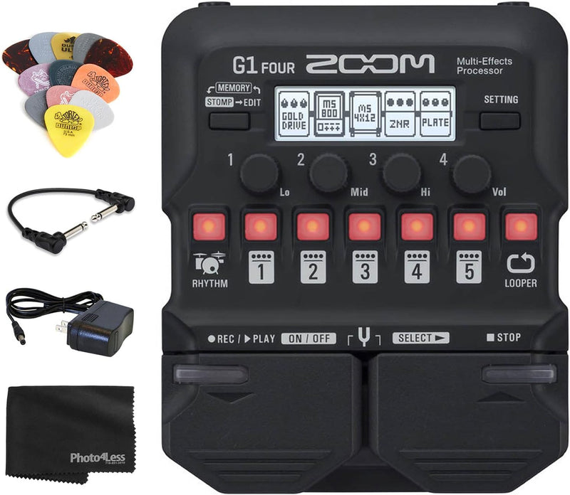 Zoom G1 FOUR Guitar Multi-Effects Pedal Kit — main product image